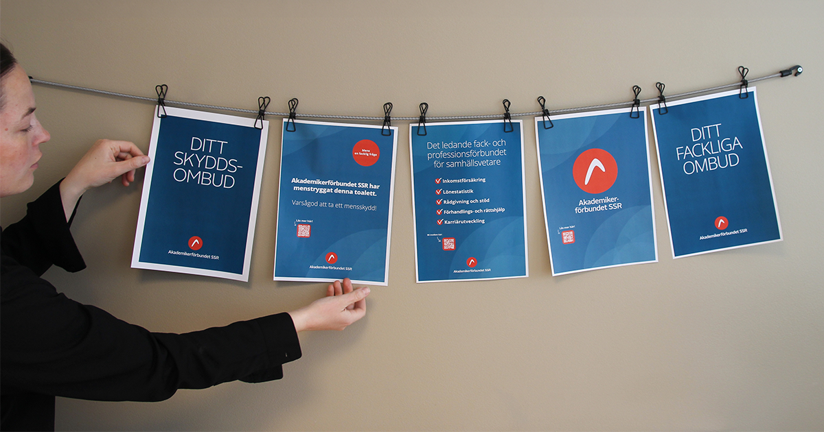 Affischer på en rad