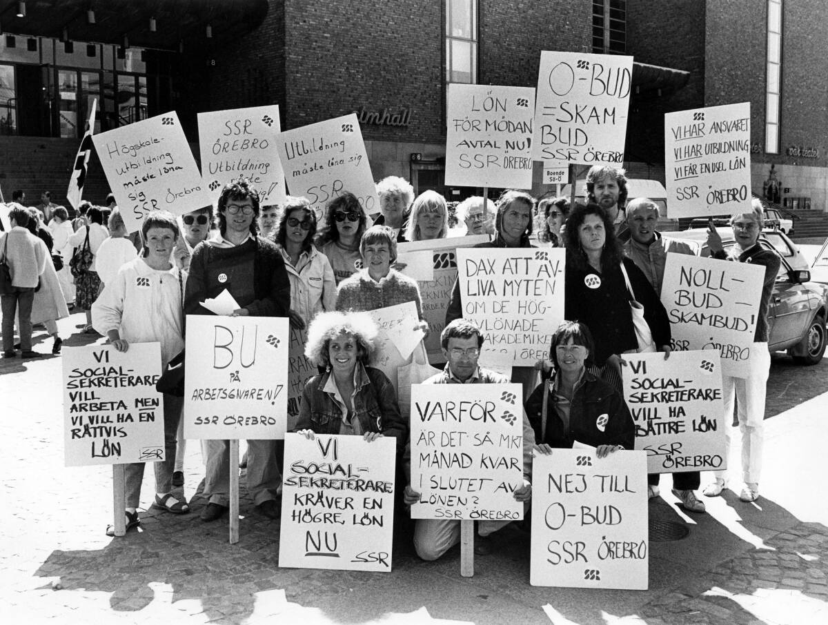 Demonstration på Medborgarplatsen i Stockholm 1986.