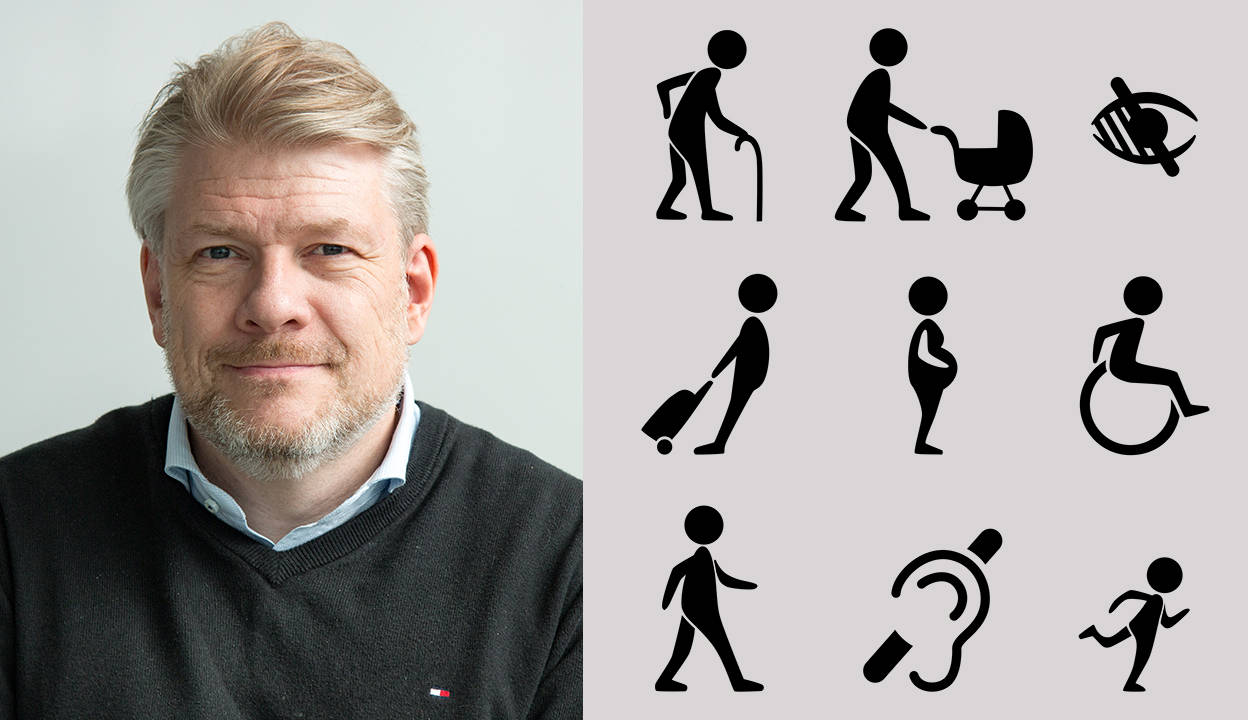 PeO Hedvall invid på personer med olika funktion och situation. Illustration av Johanna Rydeman, Certec LTH
