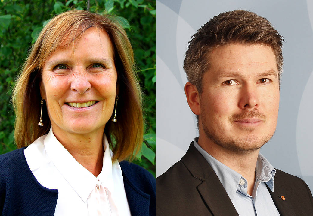 Porträttfoto på Dolores Kandelin Mogard och Markus Furuberg