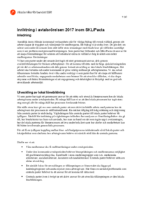 Inriktning i avtalsrörelsen 2017 inom SKL/Pacta