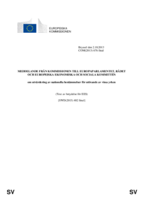 EU-kommissionens meddelande om Yrkeskvalifikationsdirektivet COM(2013)676 final (Okt 2013)