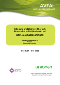 KFO Ideella organisationer Allmänna anställningsvillkor och löneavtal 2013-2016