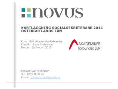 2015-01-19 Novus: Kartläggning socialsekreterare Östergötland