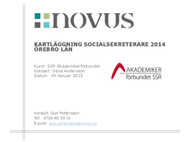 2015-01-19 Novus: Kartläggning socialsekreterare Örebro län