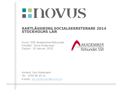 2015-01-19 Novus: Kartläggning socialsekreterare Stockholms län