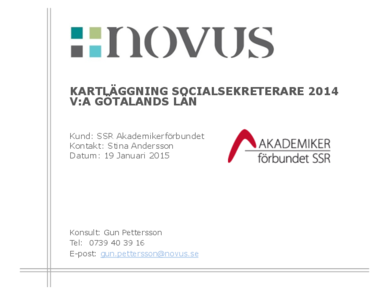 2015-01-19 Novus: Kartläggning socialsekreterare Västra Götaland