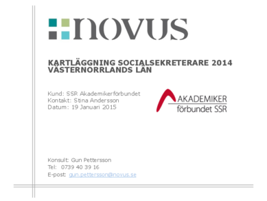 2015-01-19 Novus: Kartläggning socialsekreterare Västernorrland