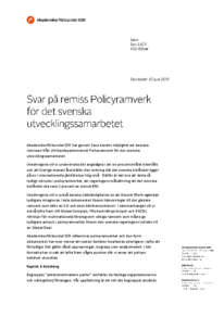 2016-06-27 Policyramverk för det svenska utvecklingssamarbetet