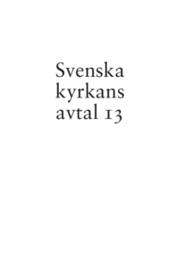 Svenska Kyrkans avtal 2013