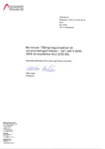 2015-05-26 Tillämpningsdirektivet till utstationeringsdirektivet - Del I och II